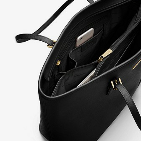 Michael Kors Sady Saffiano Black Medium Tote Bag - Picture 4 of 14